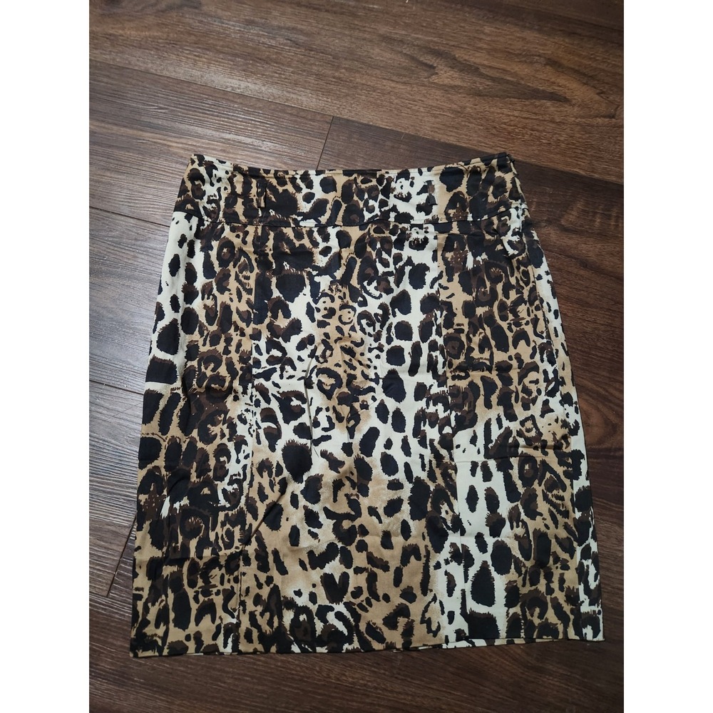 New York Clothing Co. NYCC cheetah print  skirt‎ Women's size 14